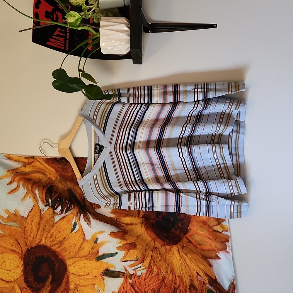 Rafaella Womens sweater Multicolored Striped Size 1X